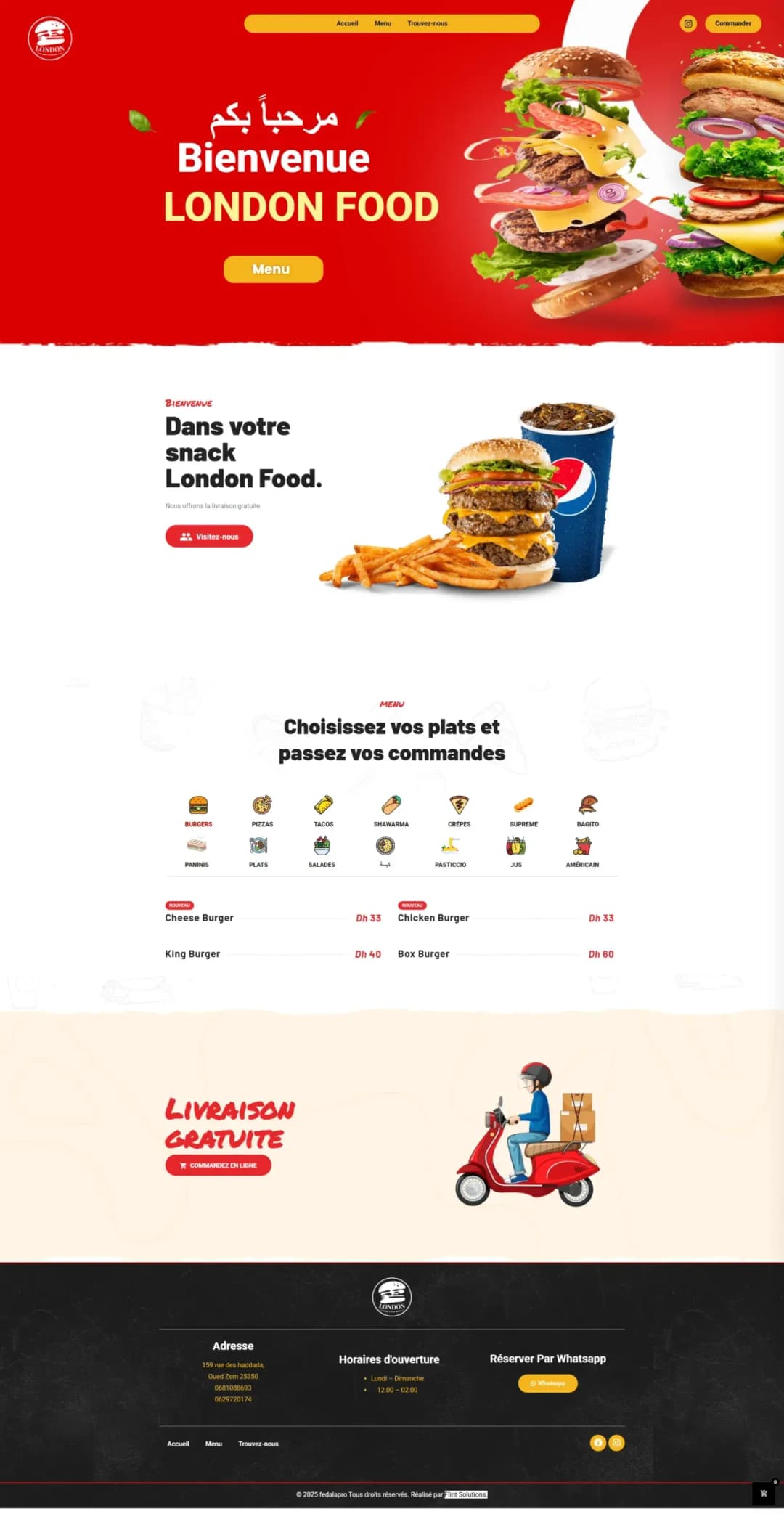 Projet: LondonFood.ma